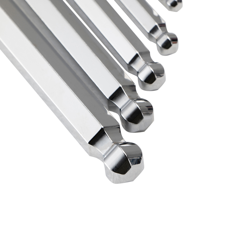 11pcs 塑插鍍鉻球頭特長(zhǎng)內(nèi)六角扳手組套