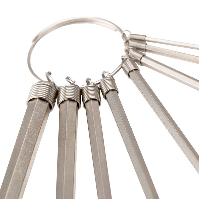 8pcs/10pcs 匙圈式鍍鎳標準內(nèi)六角扳手組套