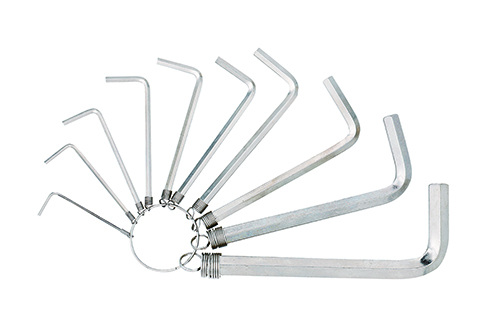 8pcs/10pcs 匙圈式鍍鎳標準內(nèi)六角扳手組套