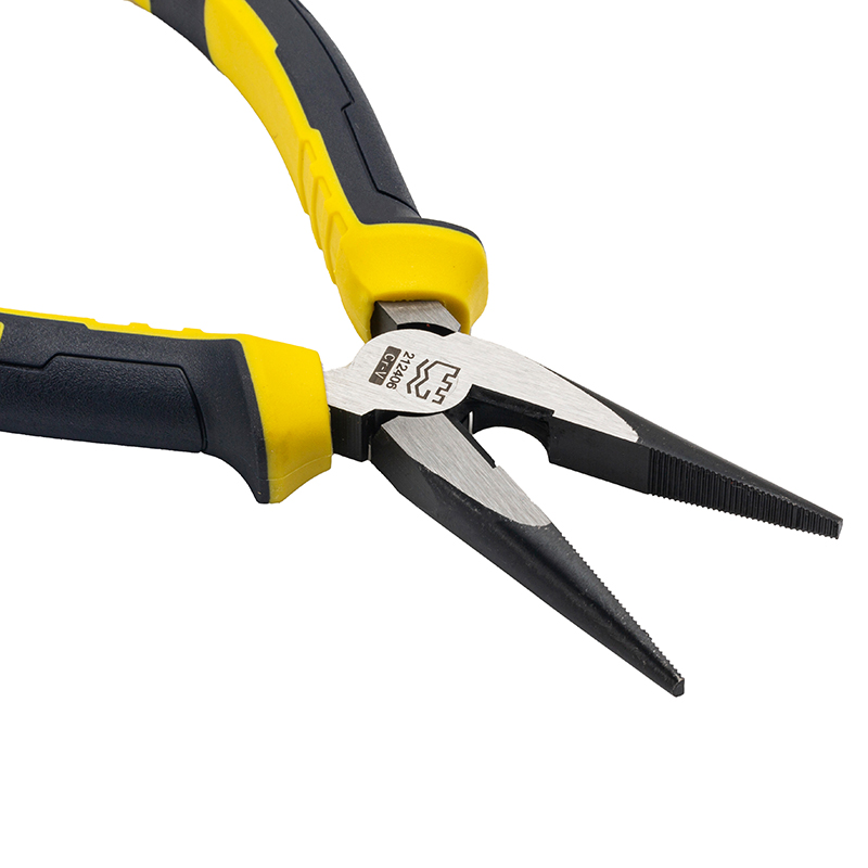 Great Wall Industrial-Grade German-Style Bi-Color Handle Long Nose Pliers，Labor-Saving